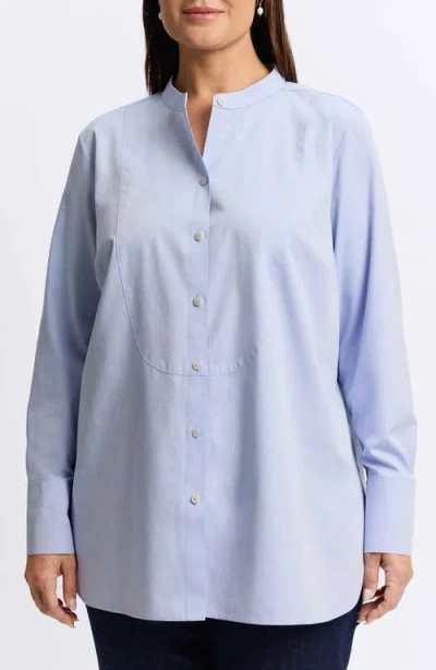 Foxcroft Kris Cotton Button-up Shirt In Blue Wave