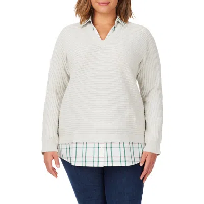FOXCROFT FOXCROFT LAYERED SWEATER