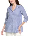 Foxcroft Jordan Linen Shirt In Blue