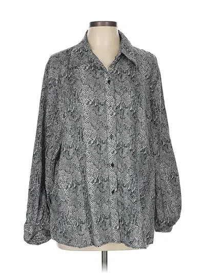 Pre-owned Foxcroft Long Sleeve Blouse In Black
