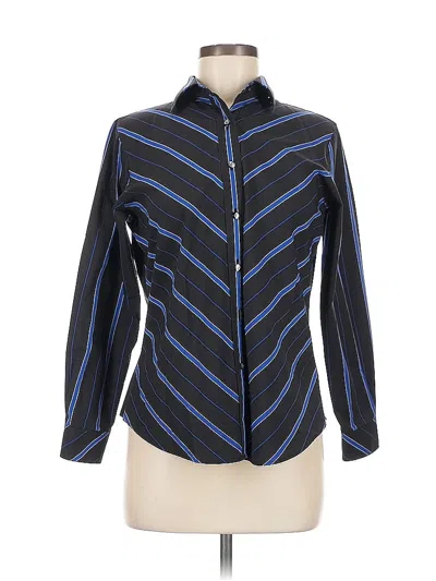 Pre-owned Foxcroft Long Sleeve Blouse In Black