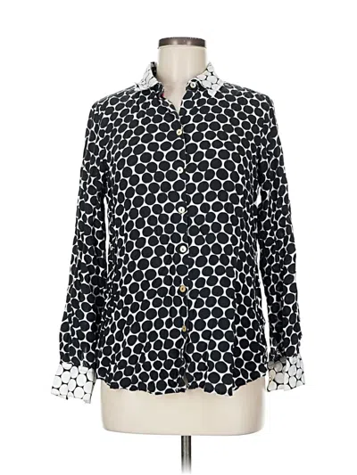 Pre-owned Foxcroft Long Sleeve Blouse In Black