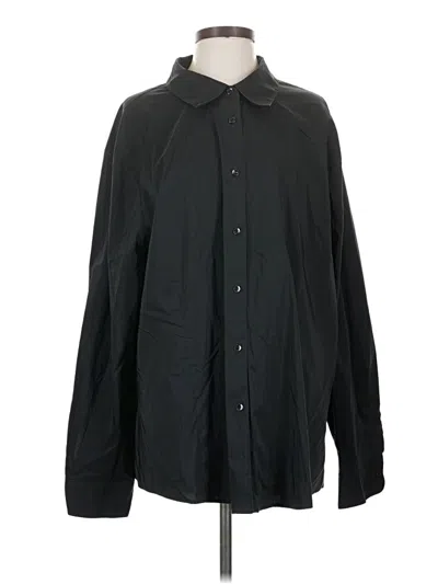 Pre-owned Foxcroft Long Sleeve Blouse In Black