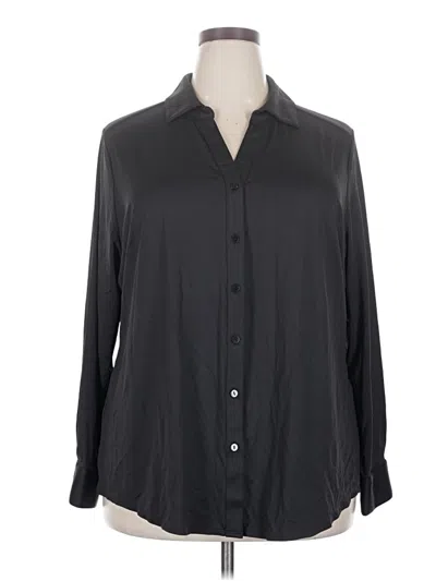 Foxcroft Long Sleeve Blouse In Black