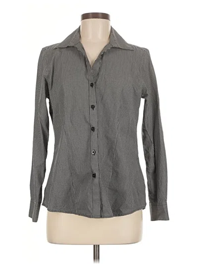 Pre-owned Foxcroft Long Sleeve Blouse In Gray