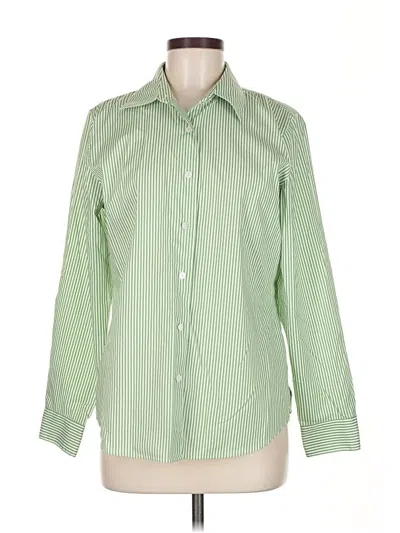 Pre-owned Foxcroft Long Sleeve Blouse In Green