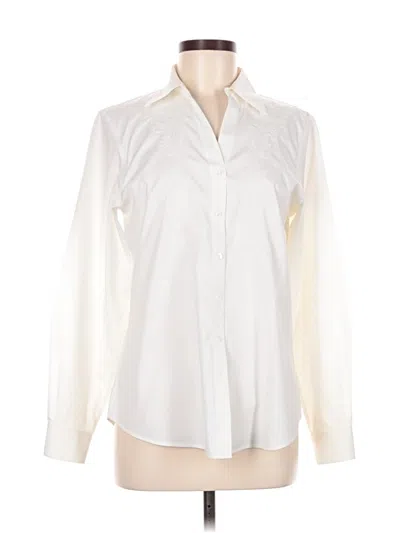 Pre-owned Foxcroft Long Sleeve Blouse In Ivory
