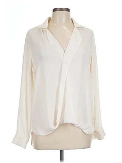 Pre-owned Foxcroft Long Sleeve Blouse In Ivory