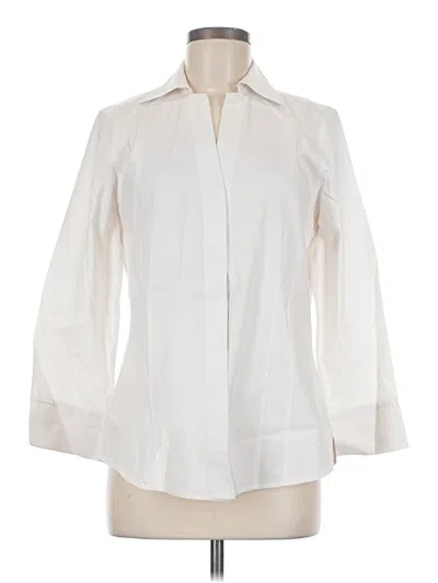 Pre-owned Foxcroft Long Sleeve Blouse In Ivory