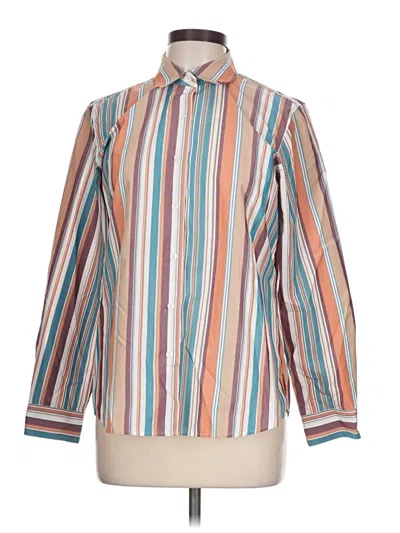 Pre-owned Foxcroft Long Sleeve Blouse In Ivory