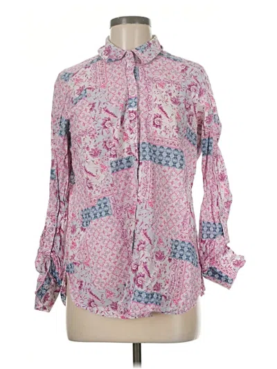 Pre-owned Foxcroft Long Sleeve Blouse In Pink