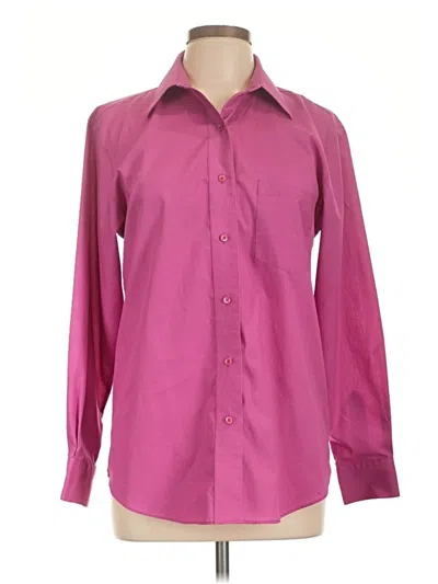 Pre-owned Foxcroft Long Sleeve Blouse In Pink