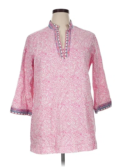 Pre-owned Foxcroft Long Sleeve Blouse In Pink