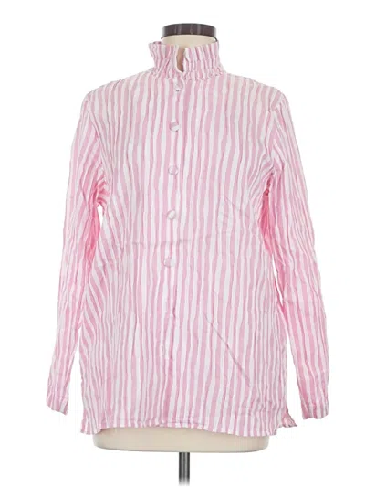 Pre-owned Foxcroft Long Sleeve Blouse In Pink