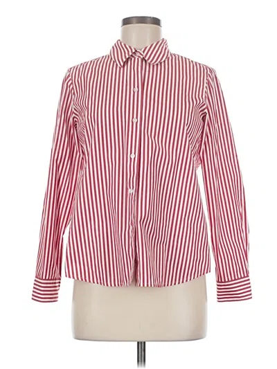 Pre-owned Foxcroft Long Sleeve Blouse In Red
