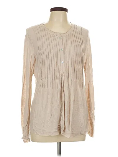 Pre-owned Foxcroft Long Sleeve Blouse In Tan