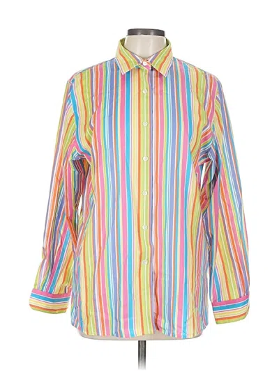 Pre-owned Foxcroft Long Sleeve Blouse In Yellow