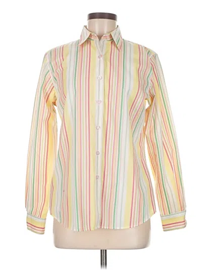 Pre-owned Foxcroft Long Sleeve Blouse In Yellow