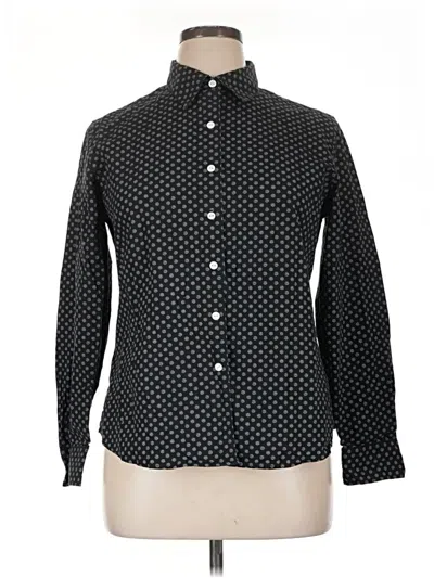 Pre-owned Foxcroft Long Sleeve Button Down Shirt In Black
