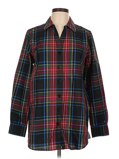 Pre-owned Foxcroft Long Sleeve Button Down Shirt In Black