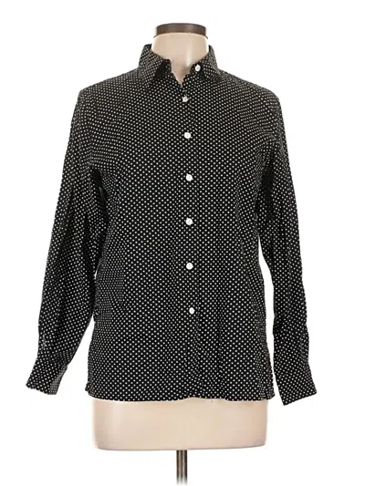 Pre-owned Foxcroft Long Sleeve Button Down Shirt In Black