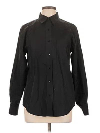 Pre-owned Foxcroft Long Sleeve Button Down Shirt In Black