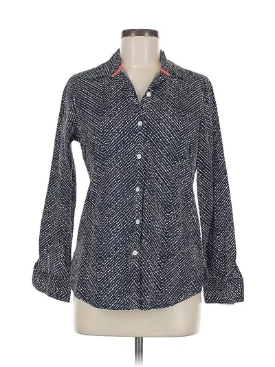 Pre-owned Foxcroft Long Sleeve Button Down Shirt In Blue