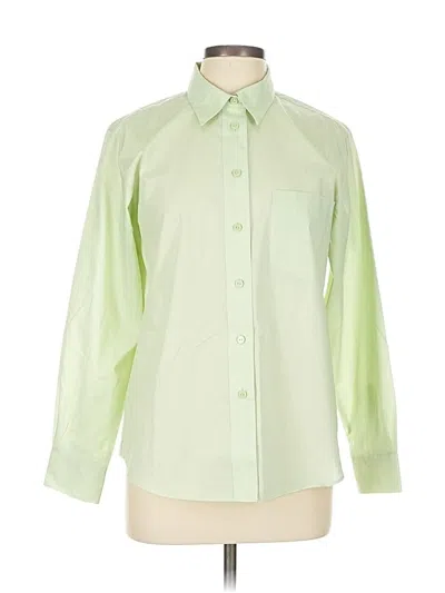 Pre-owned Foxcroft Long Sleeve Button Down Shirt In Green