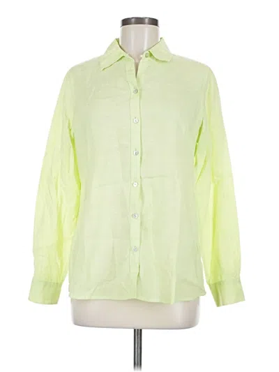 Pre-owned Foxcroft Long Sleeve Button Down Shirt In Green