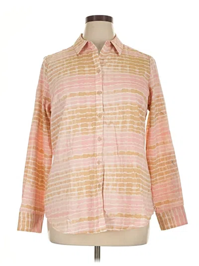 Pre-owned Foxcroft Long Sleeve Button Down Shirt In Pink