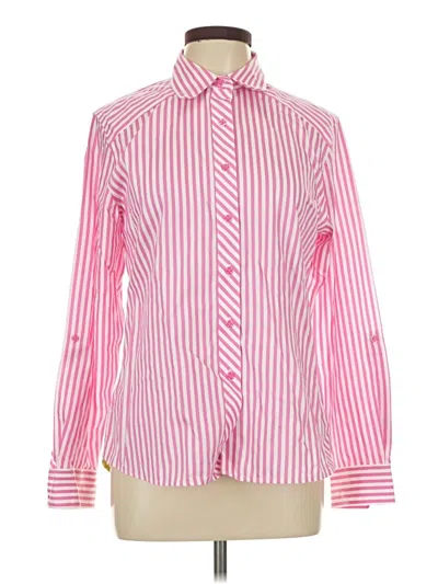Pre-owned Foxcroft Long Sleeve Button Down Shirt In Pink