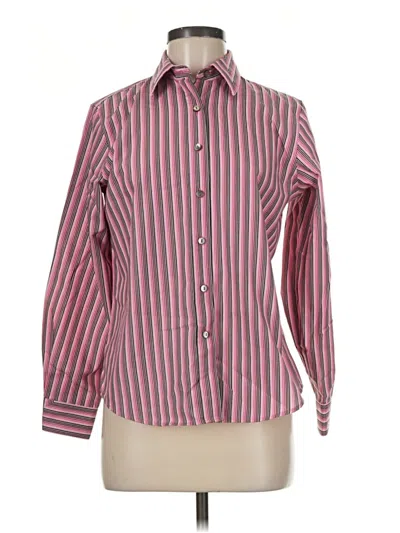 Pre-owned Foxcroft Long Sleeve Button Down Shirt In Pink