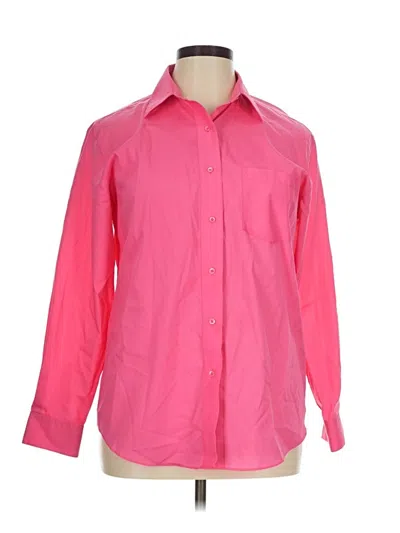 Pre-owned Foxcroft Long Sleeve Button Down Shirt In Pink