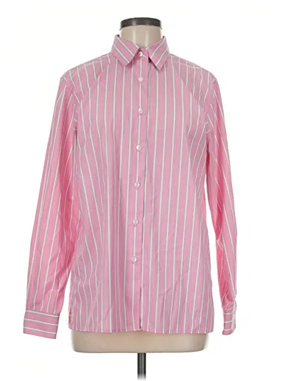 Pre-owned Foxcroft Long Sleeve Button Down Shirt In Pink
