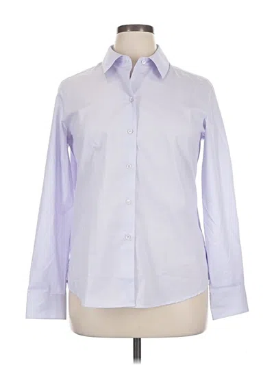 Pre-owned Foxcroft Long Sleeve Button Down Shirt In Purple