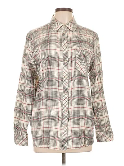 Pre-owned Foxcroft Long Sleeve Button Down Shirt In White