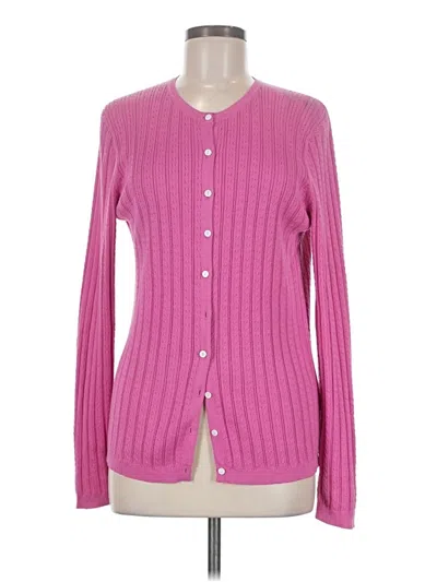 Pre-owned Foxcroft Long Sleeve Top Pink Sweetheart Neckline Tops