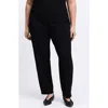 Foxcroft Louisa Crepe Knit Ankle Pants In Black