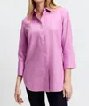 Foxcroft Madison Popover Cotton Oxford Shirt In Pink