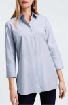 Foxcroft Madison Popover Cotton Oxford Shirt In Blue Wave