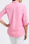 Foxcroft Madison Popover Cotton Oxford Shirt In Pink Sea Glass