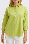 Foxcroft Iris Button-up Shirt In Chartreuse