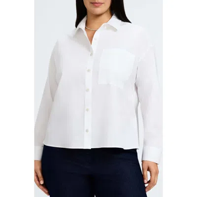 Foxcroft Marina Button-up Shirt In White