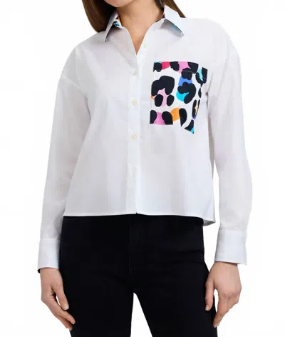 FOXCROFT MARINA LONG SLEEVE SHIRT IN WHITE