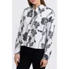 Foxcroft Marina Poppy Print Cotton Button-up Shirt In Multi