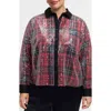 Foxcroft Marina Sequin Button-up Shirt In Black