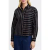 Foxcroft Marina Stripe Cotton Button-up Shirt