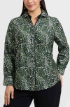 Foxcroft Marlee Leopard Print Cotton Button-up Shirt In Animal Print