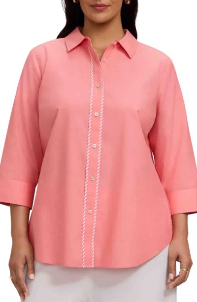 Foxcroft Marni Trim Shirt In Neutral