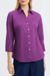 Foxcroft Mary Button-up Blouse In Purple